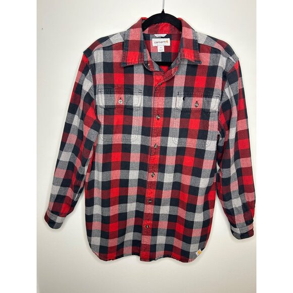 Carhartt Other - Carhartt original for Men’s Medium red and grey button up shirt 100% Cotton
